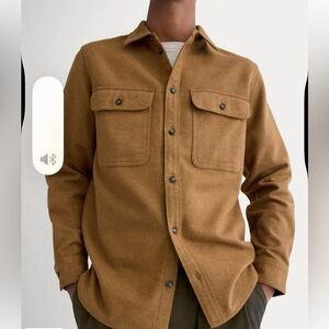 EVERLANE: Men’s Heavyweight Overshirt, Toffee, size M